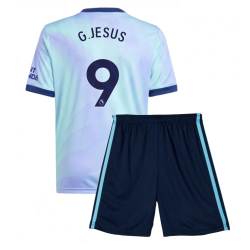 Fotballdrakt Barn Arsenal Gabriel Jesus #9 Tredjedraktsett 2024-25 Kortermet (+ Korte bukser)